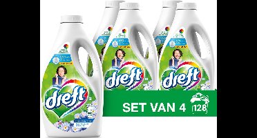 4x Dreft Vloeibaar Wasmiddel Blue Dream 32 Wasbeurten 1,6 liter