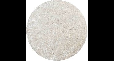 Wecon home Basics - Fanny - Hoogpolig vloerkleed - 120 cm rond - crème wit -