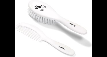 Babyono - haarborstel en kam - babyborstel - SET - Zachte haren - wit
