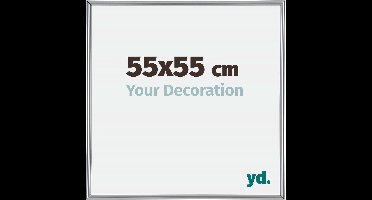 Your Decoration - Fotolijst 55x55 cm - Kunststof - Zilver Hoogglans - Annecy