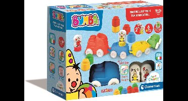 Clementoni - Bumba Sensorische trein - Baby speelgoed - Zachte trein - Stapelblokken - Handvaardigheid - 10-36 maanden