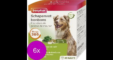 Beaphar Schapenvetbonbons Zeewier - Hondensnacks - 6 x Medium