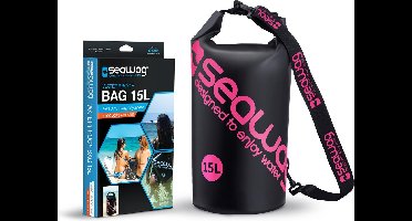 Waterproog opbergtas 15 ltr. Black-pink