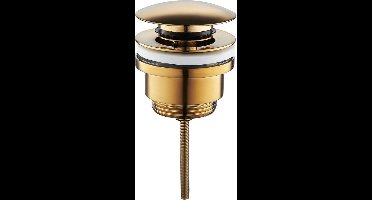 Sanifun Luxe Clickwaste Claudio Geborsteld Messing – Wastafel & Fontein Clickafvoer