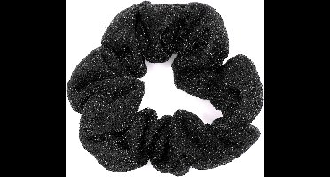 Scrunchie zwart glitter
