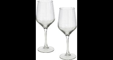 Gerimport Wijnglazen - 6x - glas - 420 ml - voor rood en wit