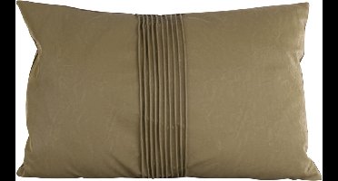 Present Time Kussen Leather Look - Rechthoek Mosgroen - 50x30cm - Modern