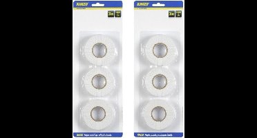 Dubbelzijdig tape plakband 6 rollen - Knutsel & hobby materiaal benodigdheden