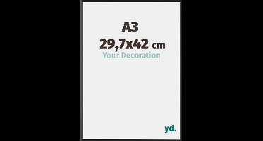 Your Decoration - Fotolijst A3 29,7x42 cm - Aluminium - Zwart Mat - New York