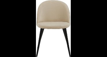 Velvet eetkamerstoel velours beige.