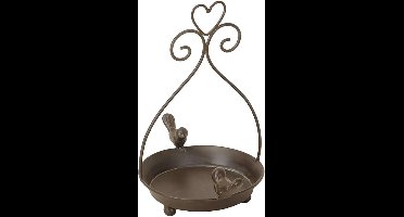 Vogelbad Prieel - Metaal 23 cm - Bruin