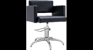 vidaXL - Salonstoel - kunstleer - zwart