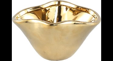 PTMD Giva Bloempot - 22 x 19 x 12 cm - Keramiek - Goud