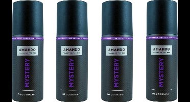 Amando Deodorant Spray - Mystery - Voordeelverpakking 4 x 150 ml