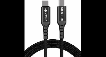Dual Cable USB-C to USB-C - 2 meter - 2M - Connectoren - USB 3.1 Gen 2-technologie - Green On