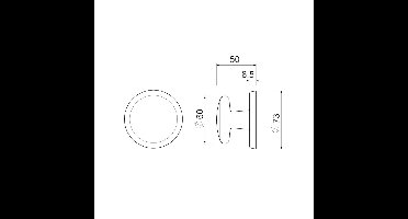 Ami voordeurknop 160/60 zwart 9005 str ( a 1 st )