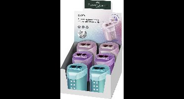 Faber-Castell puntenslijper - RollOn sparkle duo - display 6 stuks assorti kleur - FC-183900