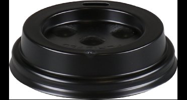 Deksel - PS - Ø70mm - zwart - sleeve met 50 stuks