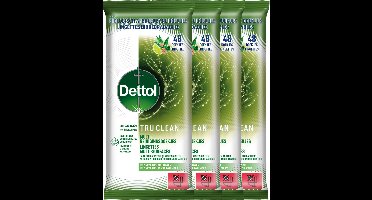 Dettol Lingettes Biodégradable Tru Clean Eucalyptus & Lime - 48 - 4 Stuks - Voordeelverpakking