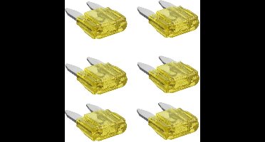 ProPlus Ministeekzekeringen - 20 Ampère - Geel - 6 stuks