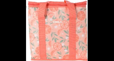 Medium size koeltas voor lunch/wijn/bier Hawaii fruit thema oranje 34 x 16 x 36 cm 16 liter - Koeltassen