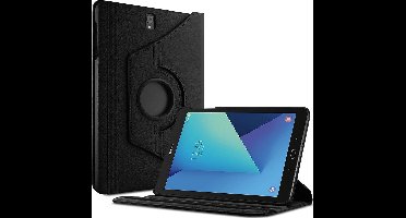 LuxeBass Hoesje geschikt voor Samsung Galaxy Tab S3 9.7 (SM-T820/T825) Hoes Case Cover 360° draaibaar Zwart