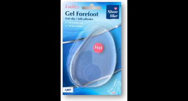 Inlegzolen - Gel - Dames - Gel forfoot - Voeten - Schoenen - Steun - Antislip - 1 paar - Voor beter grip - Comfort - Gel voorvoet - doorzichtig.