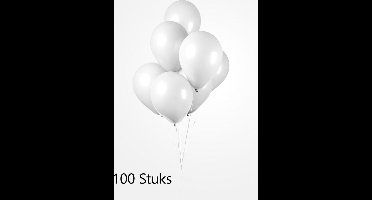 100 x Witte Ballonnen 100% biologisch afbreekbaar , 30 cm doorsnee, Huwelijk, Communie, Koningsdag, Voetbal, Verjaardag, Themafeest, Versiering
