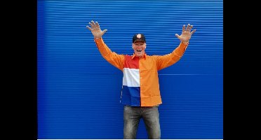 koningsdag overhemd oranje met rood-wit-blauwe vlakken - Maat L konings shirt