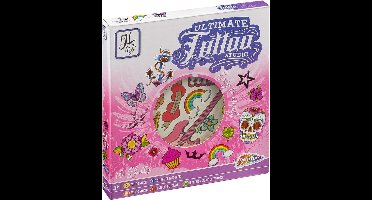 Tattoo set plaktattoo speelgoed 10 vellen multi kleuren 22x15 cm.