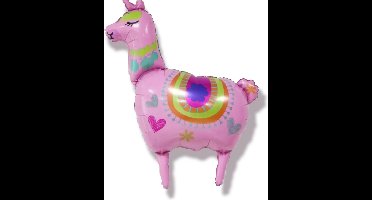 Lama folie ballon, Roze, alpaca, 89x71cm Kindercrea