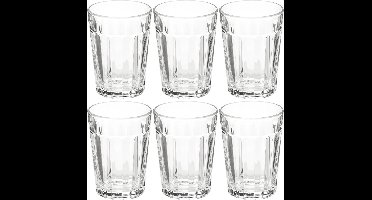 Secret de Gourmet Drinkglazen Lorenz - 6x stuks - 250 ml - transparant glas - Waterglazen