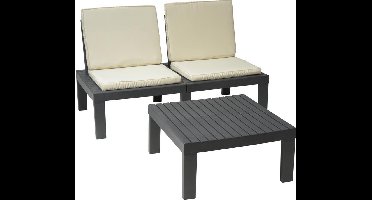 Pro Garden | Tuinset (tafel en stoelen) inclusief Crème kussens