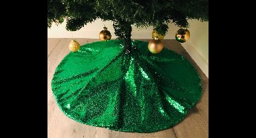 Gustiana® Kerstboomrok - Kerstboomkleed - Kerstcadeau - met groene pailletten ø100 cm