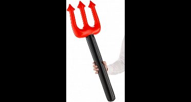 opblaasbare drietand 90 cm rood/zwart