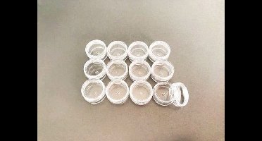 12 opbergpotjes met schroefdeksel 30 x 17mm