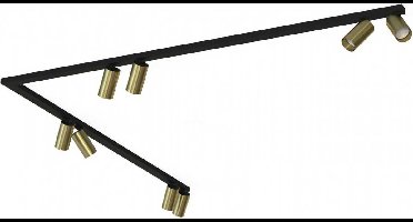 Nowodvorski - Railsysteem Mono bocht 8 lichts 2x 150 cm zwart - goud