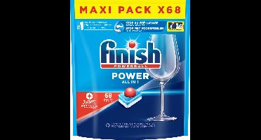 Finish Powerball - Power All in 1 - Vaatwastabletten - Reiniging & Glans - 68 Tabletten