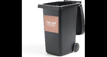 Container sticker Quote - Roze - Juf bedankt - Leerkracht - Hé juf dankjewel! - Spreuken - 40x40 cm - Kliko sticker