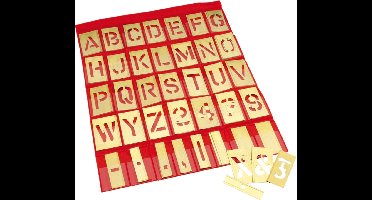 Adam Hall Adam Hall 5802 Schablonensatz Messing Schrifthöhe 50 mm - Gereedschap