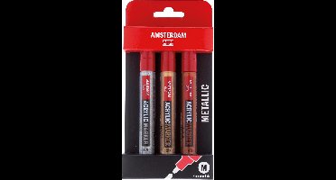 Amsterdam Acrylmarker metallic set | 3 kleuren