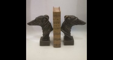 MadDeco - gietijzer - boekensteunen - hond - whippet - hazenwindhond