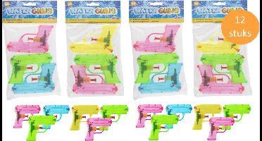 Grafix 12x Mini Waterpistolen | Waterpret | Watergevecht | Uitdeelcadeautjes | Weggeef Cadeautjes | Klein Speelgoed