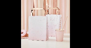cadeauzakje-geschenkzakje-Ombre Rosé Goud - 5 stuks