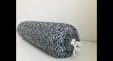 Gustiana® Guling - Rolkussen - Sluimerrol Kapok met wasbare sloop - L85 x B35 x ø20 cm - Grijze panter