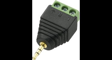 TRU COMPONENTS 737601 Jackplug 2.5 mm Stekker, recht Aantal polen: 3 Stereo Zwart 1 stuk(s)