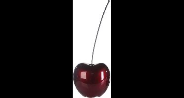 Sculptuur - Beeld - "Celebration" Kers - Rood - Decoratief Figuur - Fruit - Diameter 32 cm - H 90 cm