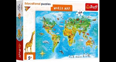 Trefl World Map puzzel - 104 stukjes
