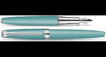 Caran d'Ache Léman Alpine Blue Vulpen geschenkset met inktpot