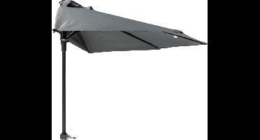 MaxxGarden Balkonparasol - Aluminium parasol - halfrond - Ø 250 cm - Antraciet